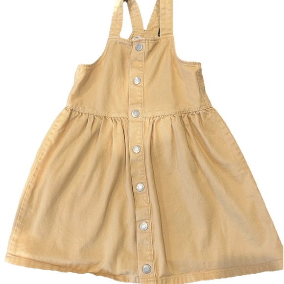 H&M Other - Button-Front Yellow Pinafore Dress